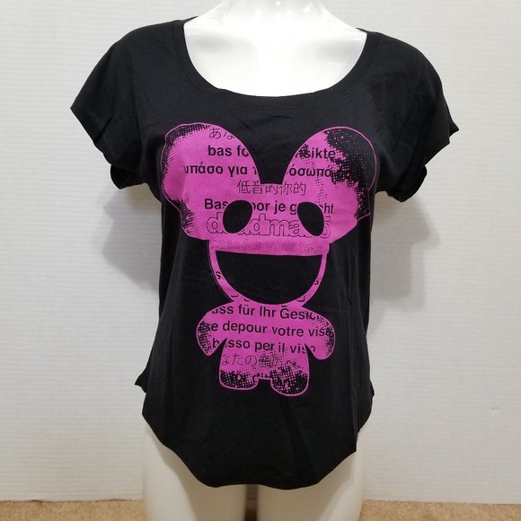 Deadmau5 shirt Small Bass For Your Face different languages graphic band merch - Picture 1 of 7